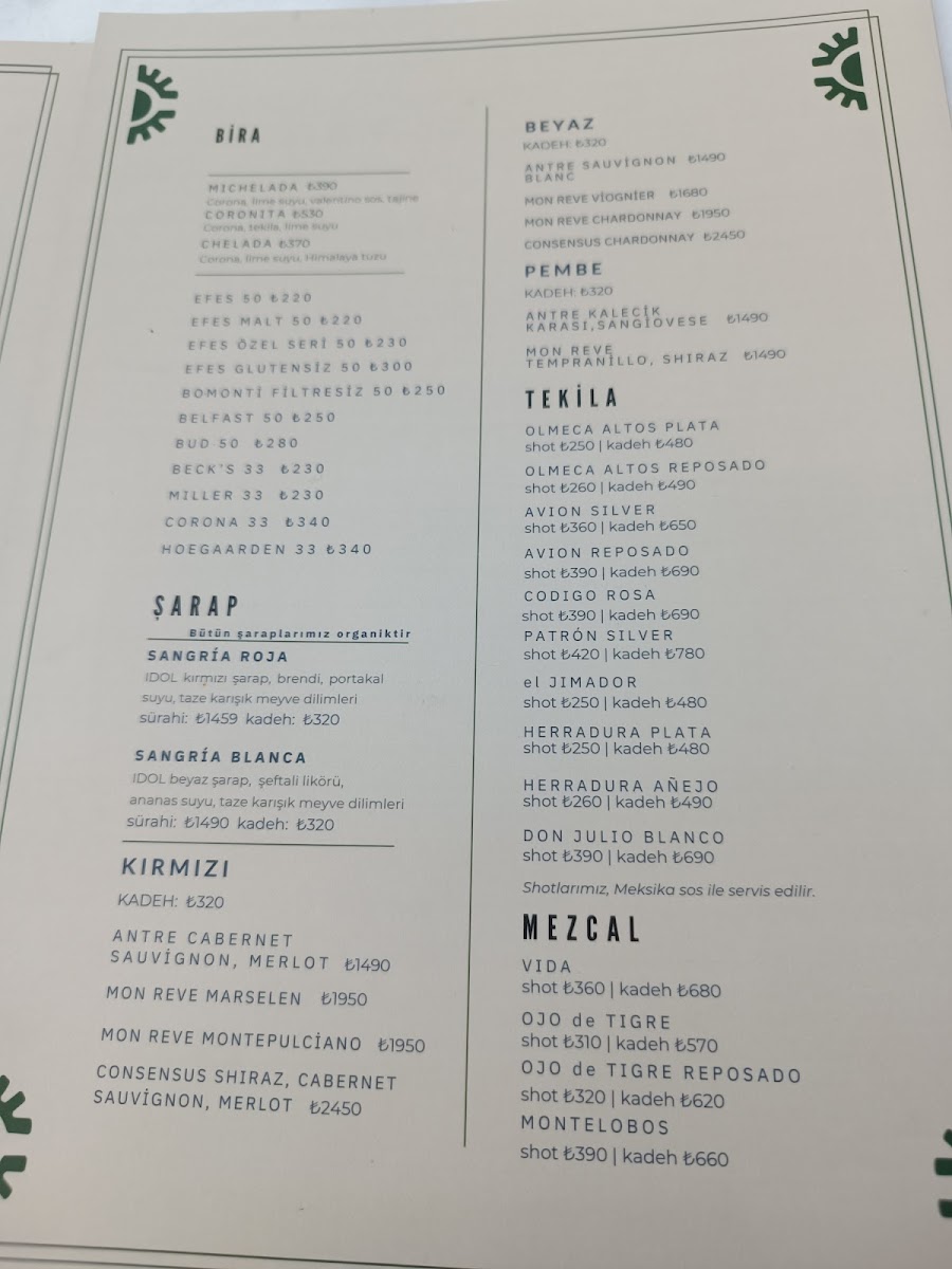 Menu Luz Latin Food And Cocktails-2