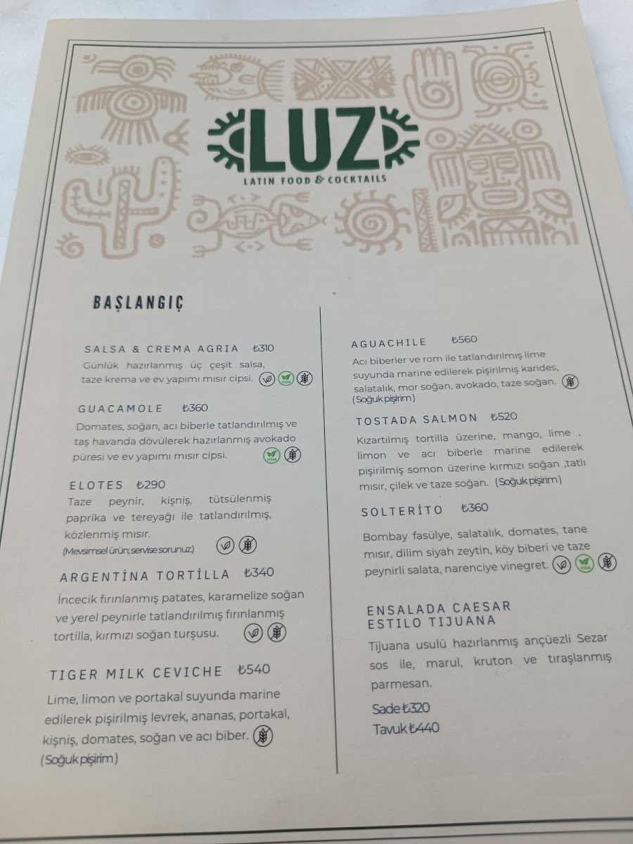 Menu Luz Latin Food And Cocktails-3